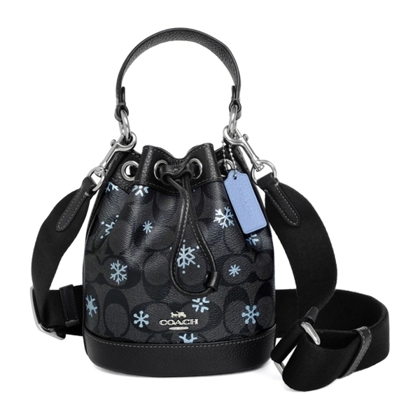 Coach Bags Coach Dempsey Logo Bucket Crossbody Bag Black Poshmark